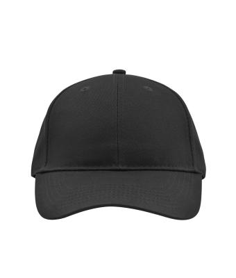 Unisex Brushed 6 Panel Cap Black 7694