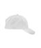 Unisex Brushed 6 Panel Cap White 7694