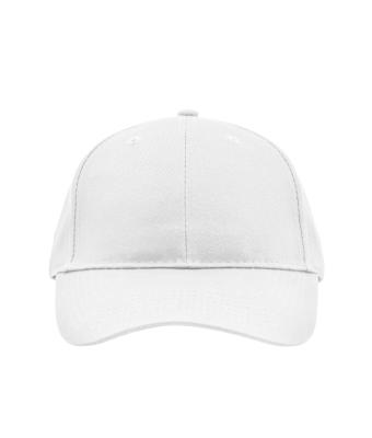Unisex Brushed 6 Panel Cap White 7694