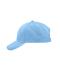 Unisexe Casquette 6 panneaux coton brossé Bleu-clair 7694