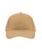 Unisexe Casquette 6 panneaux coton brossé Beige 7694
