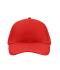 Unisexe Casquette 6 panneaux coton brossé Rouge 7694