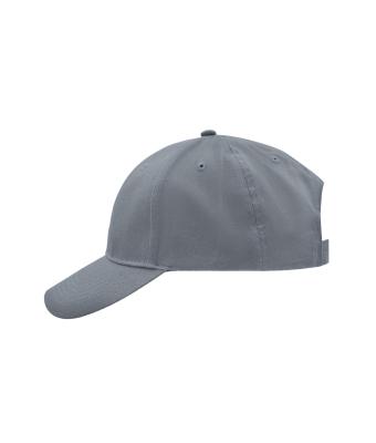 Unisexe Casquette 6 panneaux coton brossé Gris 7694