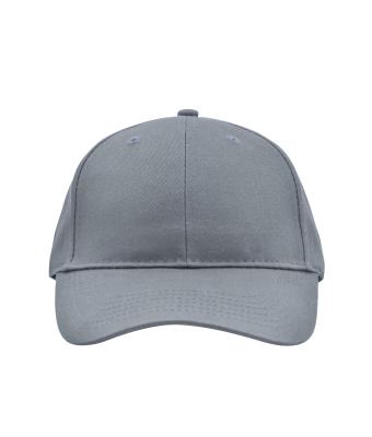 Unisexe Casquette 6 panneaux coton brossé Gris 7694