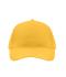 Unisexe Casquette 6 panneaux coton brossé Jaune 7694