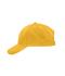 Unisexe Casquette 6 panneaux coton brossé Jaune 7694