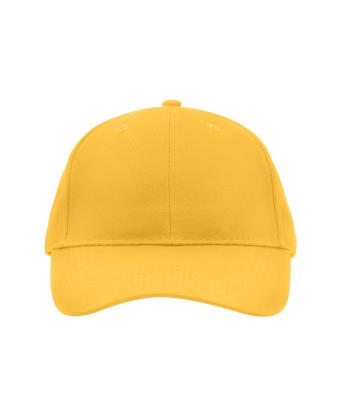 Unisexe Casquette 6 panneaux coton brossé Jaune 7694