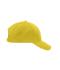 Unisexe Casquette 6 panneaux coton brossé Jaune-soleil 7694