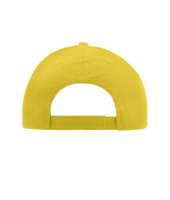 Unisexe Casquette 6 panneaux coton brossé Jaune-soleil 7694