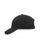 Unisexe Casquette 6 panneaux coton brossé Noir 7694