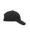 Unisexe Casquette 6 panneaux coton brossé Noir 7694