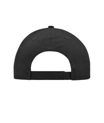 Unisexe Casquette 6 panneaux coton brossé Noir 7694