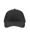 Unisexe Casquette 6 panneaux coton brossé Noir 7694