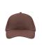 Unisexe Casquette 6 panneaux coton brossé Marron 7694