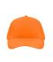 Unisexe Casquette 6 panneaux coton brossé Orange 7694