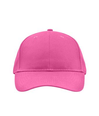 Unisexe Casquette 6 panneaux coton brossé Rose-vif 7694