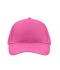 Unisexe Casquette 6 panneaux coton brossé Rose-vif 7694