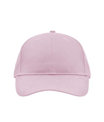 Unisexe Casquette 6 panneaux coton brossé Rose-clair 7694