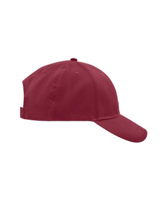 Unisexe Casquette 6 panneaux coton brossé Bourgogne 7694