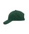 Unisexe Casquette 6 panneaux coton brossé Vert-foncé 7694