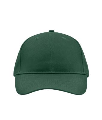 Unisexe Casquette 6 panneaux coton brossé Vert-foncé 7694