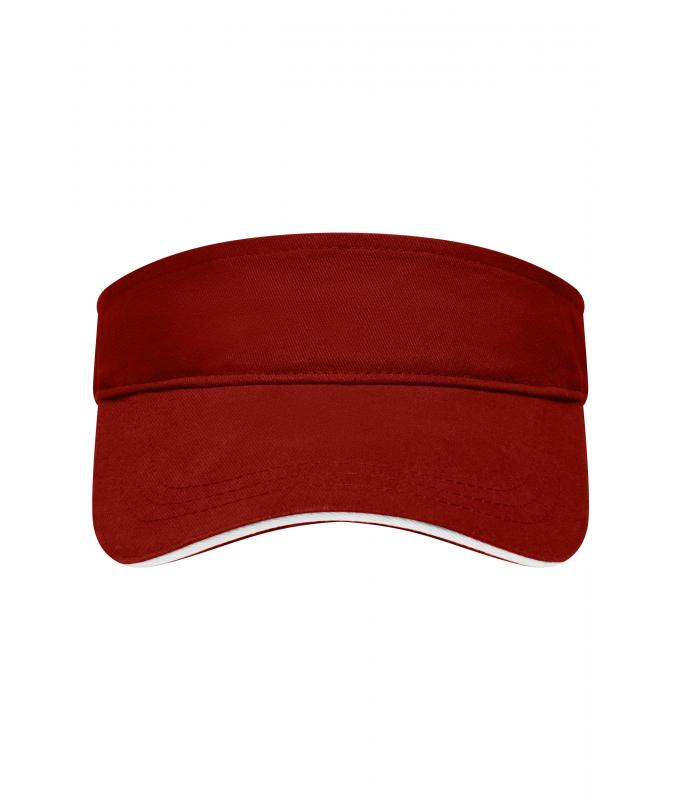 Unisex Sandwich Sunvisor Burgundy/white 7699