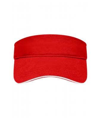 Unisex Sandwich Sunvisor Red/white 7699