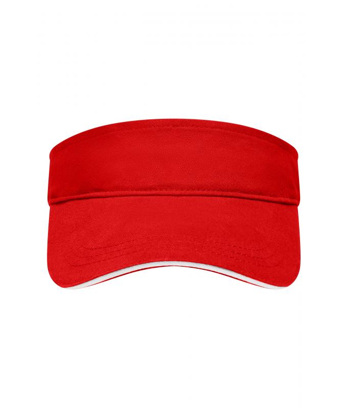 Unisex Sandwich Sunvisor Red/white 7699