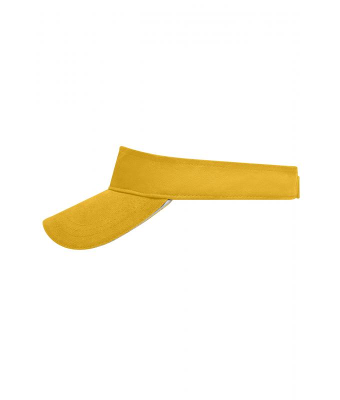 Unisex Sandwich Sunvisor Gold-yellow/white 7699