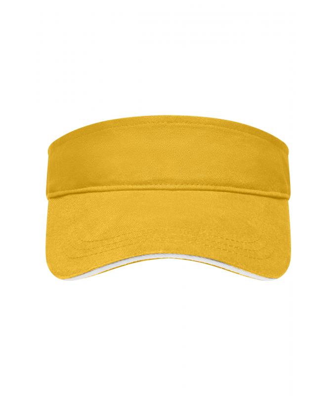 Unisex Sandwich Sunvisor Gold-yellow/white 7699