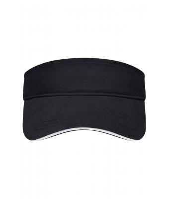 Unisex Sandwich Sunvisor Zwart/wit 7699