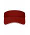 Unisex Sandwich Sunvisor Dieprood/wit 7699