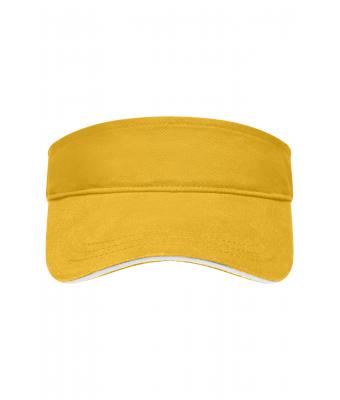 Unisex Sandwich Sunvisor Goudgeel/wit 7699