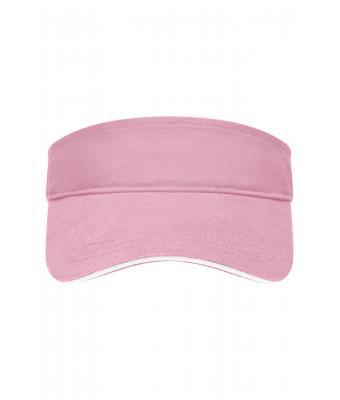 Unisex Sandwich Sunvisor Lichtroze/wit 7699