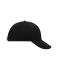 Unisex 6 Panel Softlining Raver Cap Black 7700