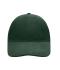 Unisex 6 Panel Softlining Raver Cap Dark-green 7700