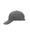 Unisex 6 Panel Softlining Raver Cap Dark-grey 7700