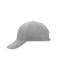 Unisex 6 Panel Softlining Raver Cap Lichtgrijs 7700