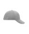 Unisex 6 Panel Softlining Raver Cap Lichtgrijs 7700