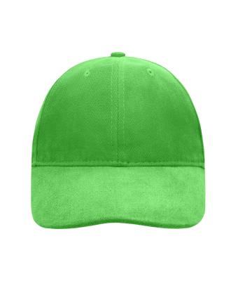 Unisex 6 Panel Softlining Raver Cap Lime-green 7700