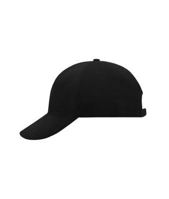 Unisex 6 Panel Softlining Raver Cap Black 7700