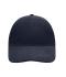 Unisexe Casquette 6 panneaux coton brossé lourd Marine 7700