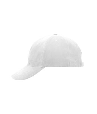 Unisexe Casquette 6 panneaux coton brossé lourd Blanc 7700