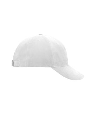 Unisexe Casquette 6 panneaux coton brossé lourd Blanc 7700