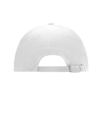 Unisexe Casquette 6 panneaux coton brossé lourd Blanc 7700