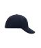 Unisexe Casquette 6 panneaux coton brossé lourd Marine 7700