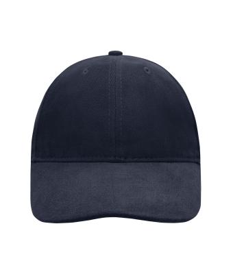 Unisexe Casquette 6 panneaux coton brossé lourd Marine 7700