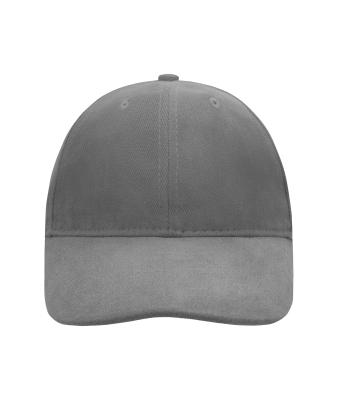 Unisexe Casquette 6 panneaux coton brossé lourd Gris-foncé 7700