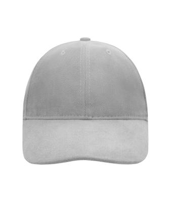 Unisexe Casquette 6 panneaux coton brossé lourd Gris-clair 7700