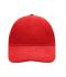 Unisexe Casquette 6 panneaux coton brossé lourd Rouge-vif 7700